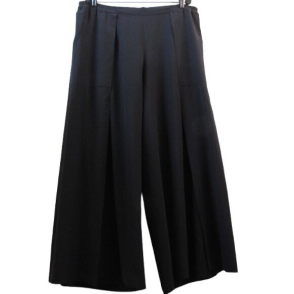 Eskandar Wide Leg Silk Trousers - Picture 1 of 3